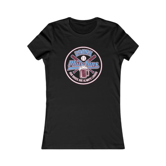 Women's Tee — 'Drink Up, Philtrums' Retro Beer Badge Tee (THESE RUN SMALL)
