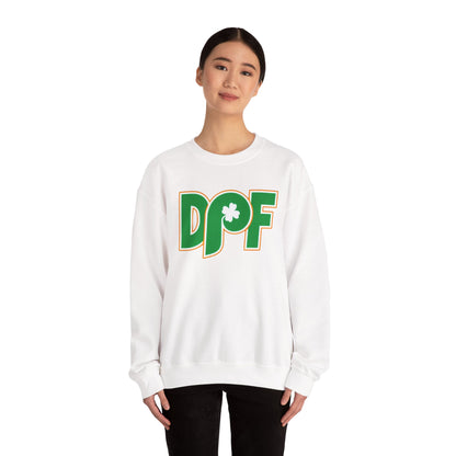 DPF Shamrock Crewneck Sweatshirt — St. Patrick’s Day Green Logo Pullover