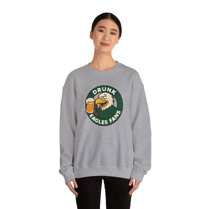 Eagles 'Drunk' Mascot Crewneck Sweatshirt — Funny Beer Fan Pullover