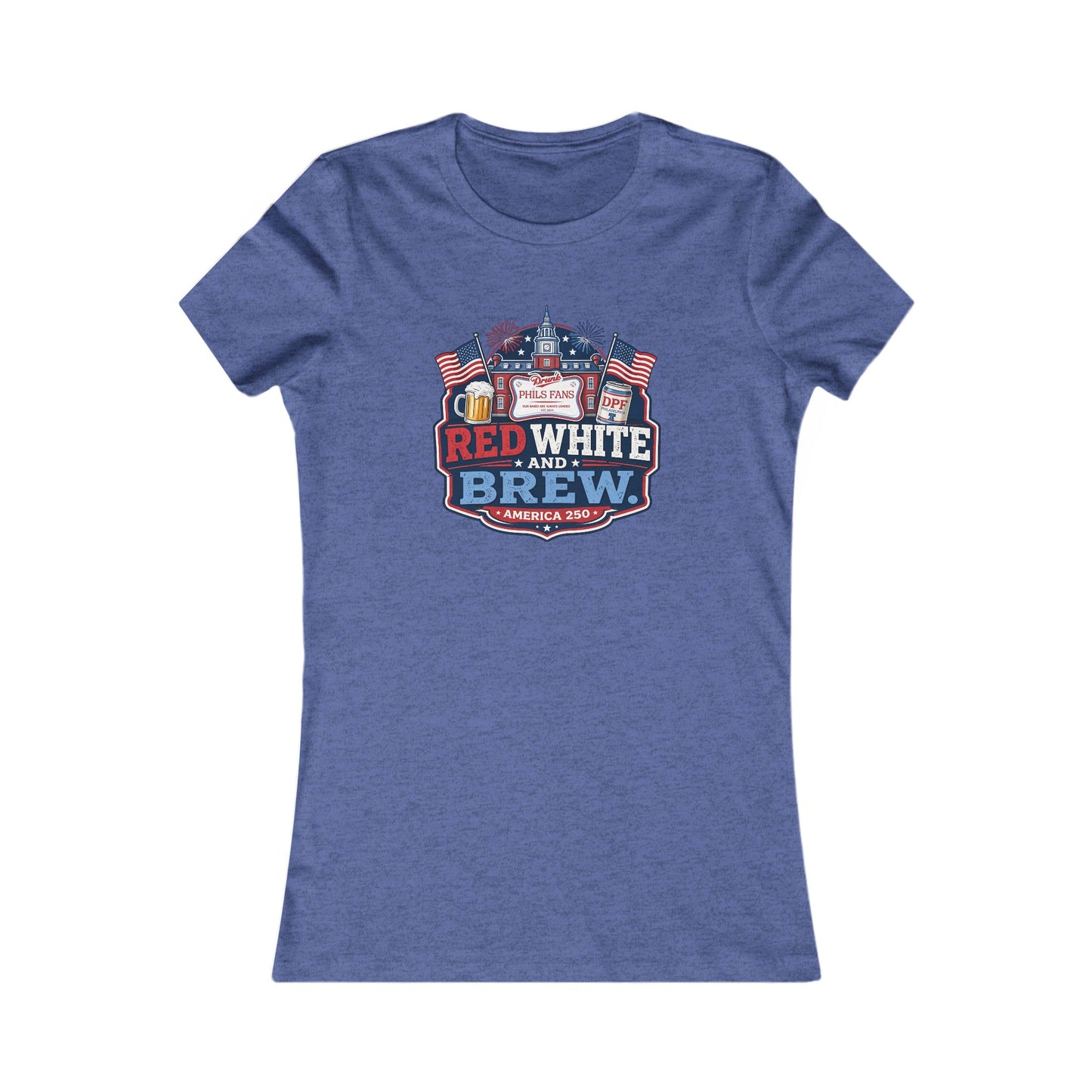 Patriotic "Red White and Brew" Women's Tee — 4th of July Beer Festival Shirt