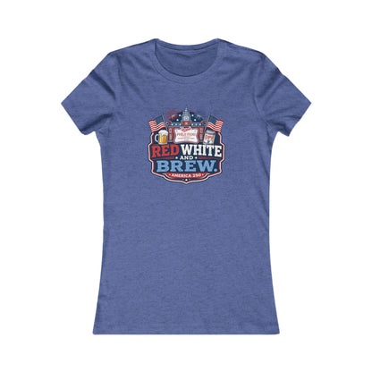 Patriotic "Red White and Brew" Women's Tee — 4th of July Beer Festival Shirt