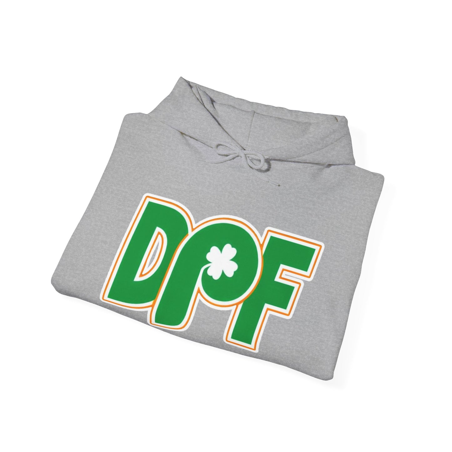 DPF Shamrock Hoodie — St. Patrick’s Day Green Logo Sweatshirt