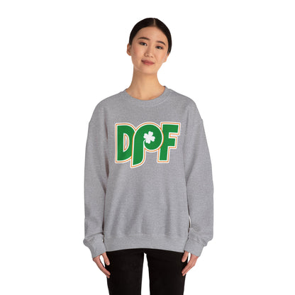 DPF Shamrock Crewneck Sweatshirt — St. Patrick’s Day Green Logo Pullover