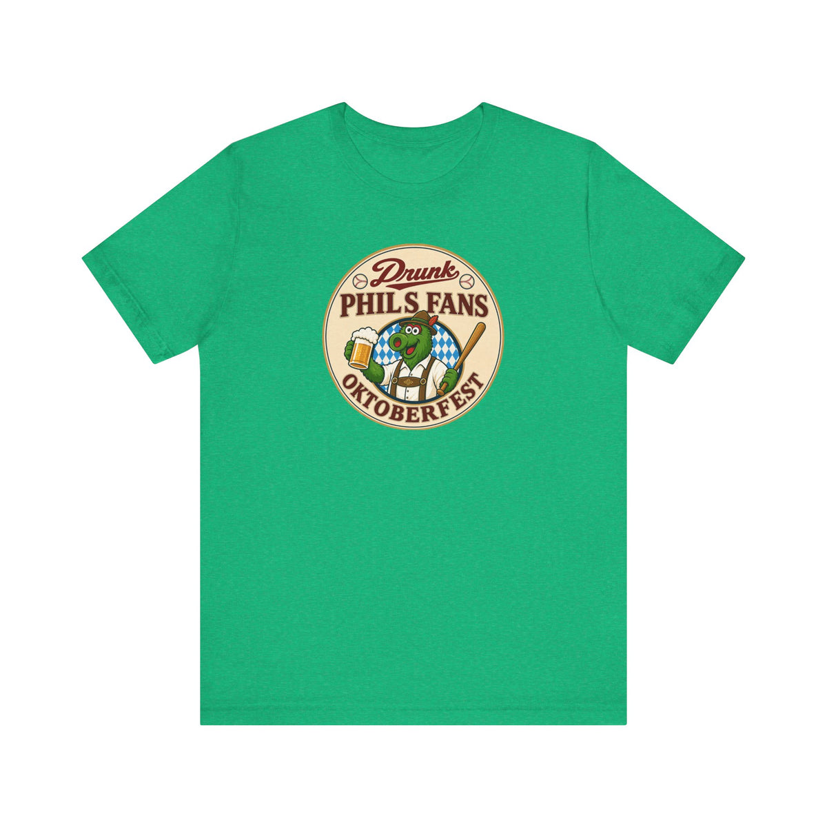 Drunk-natic Oktoberfest Drunk Phil's Fans Tee, Fun Graphic T-Shirt for Beer Lovers and Oktoberfest Goers