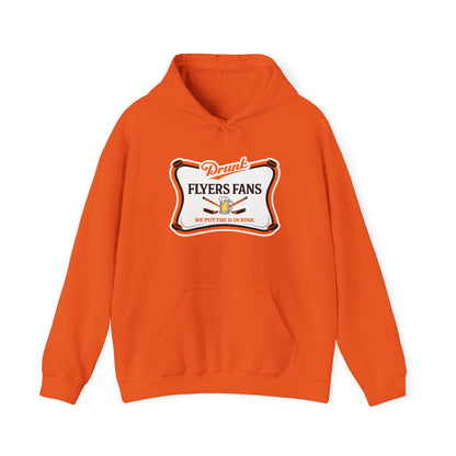 Drunk Flyers Fans  High Life Hoodie — Funny Hockey Fan Pullover with Beer Graphic