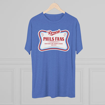 Drunk Phillies Fans Crew Tee, Unisex Sports Shirt, Baseball Game Apparel, Fun Fan Gear, Perfect for Gameday Parties