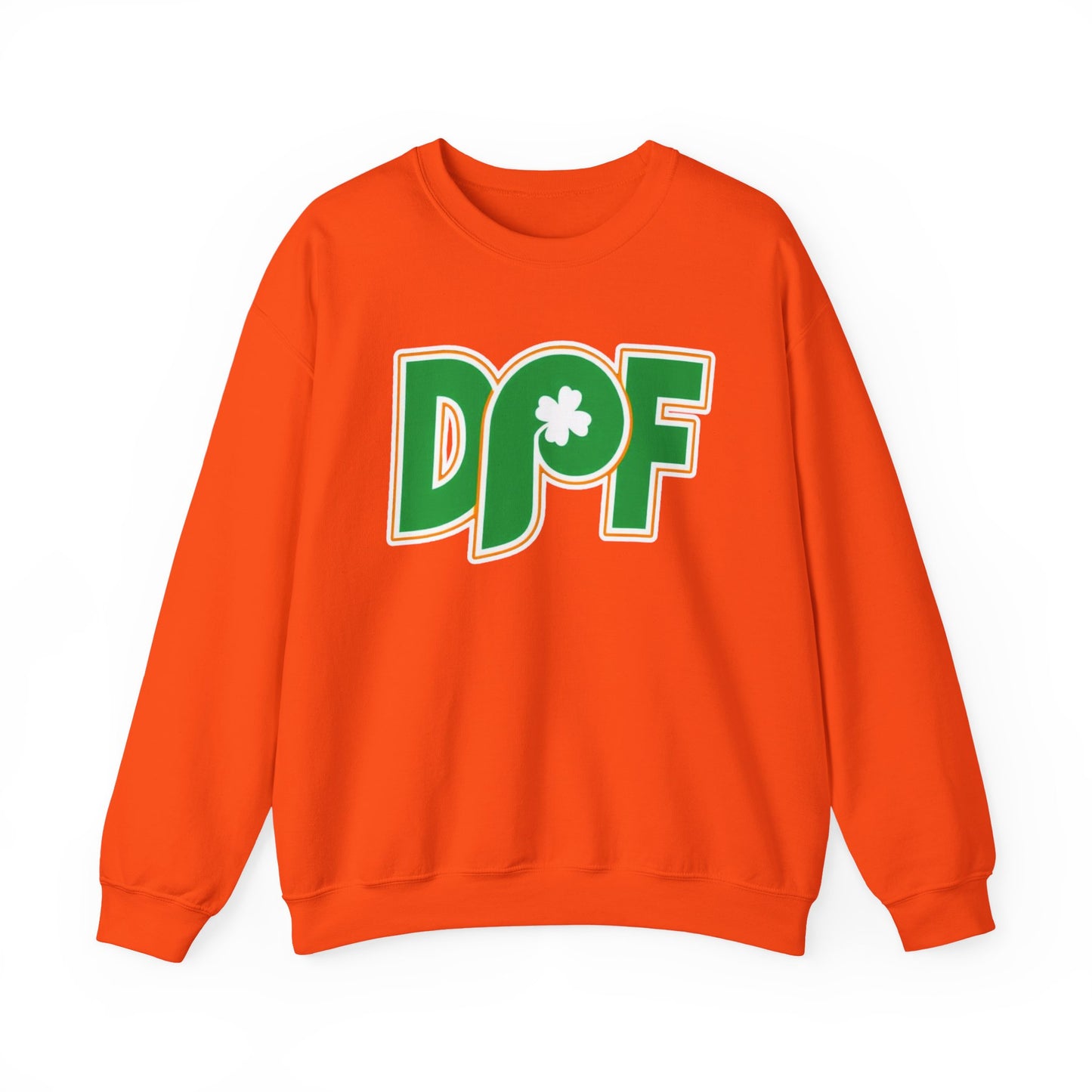DPF Shamrock Crewneck Sweatshirt — St. Patrick’s Day Green Logo Pullover