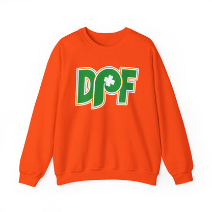 DPF Shamrock Crewneck Sweatshirt — St. Patrick’s Day Green Logo Pullover