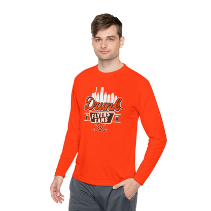 Drunk Flyers Fans Long Sleeve Tech Tee - Unisex Lightweight Sports Apparel