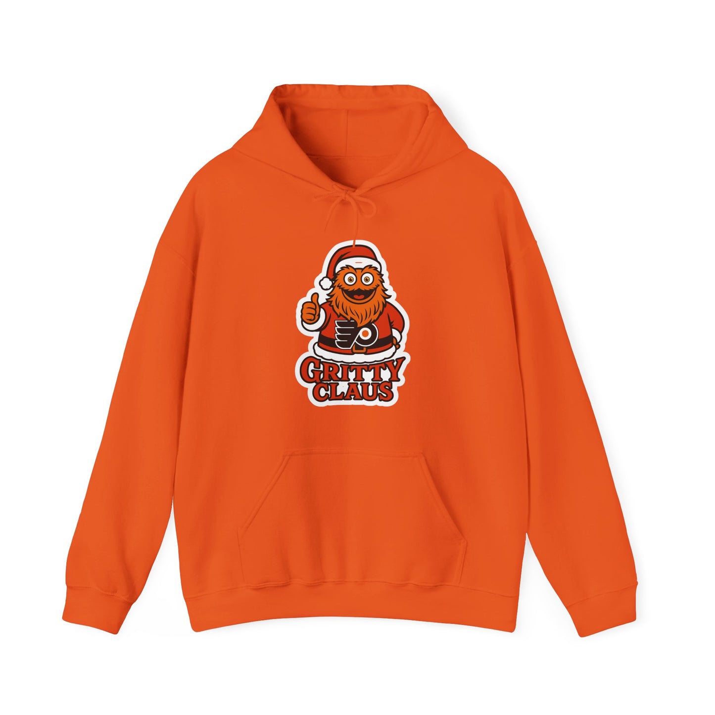 DFF Gritty Claus Hoodie — Funny Philadelphia Mascot Santa Holiday Sweatshirt