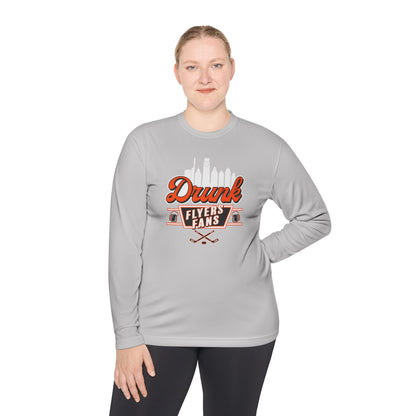 Drunk Flyers Fans Long Sleeve Tech Tee - Unisex Lightweight Sports Apparel