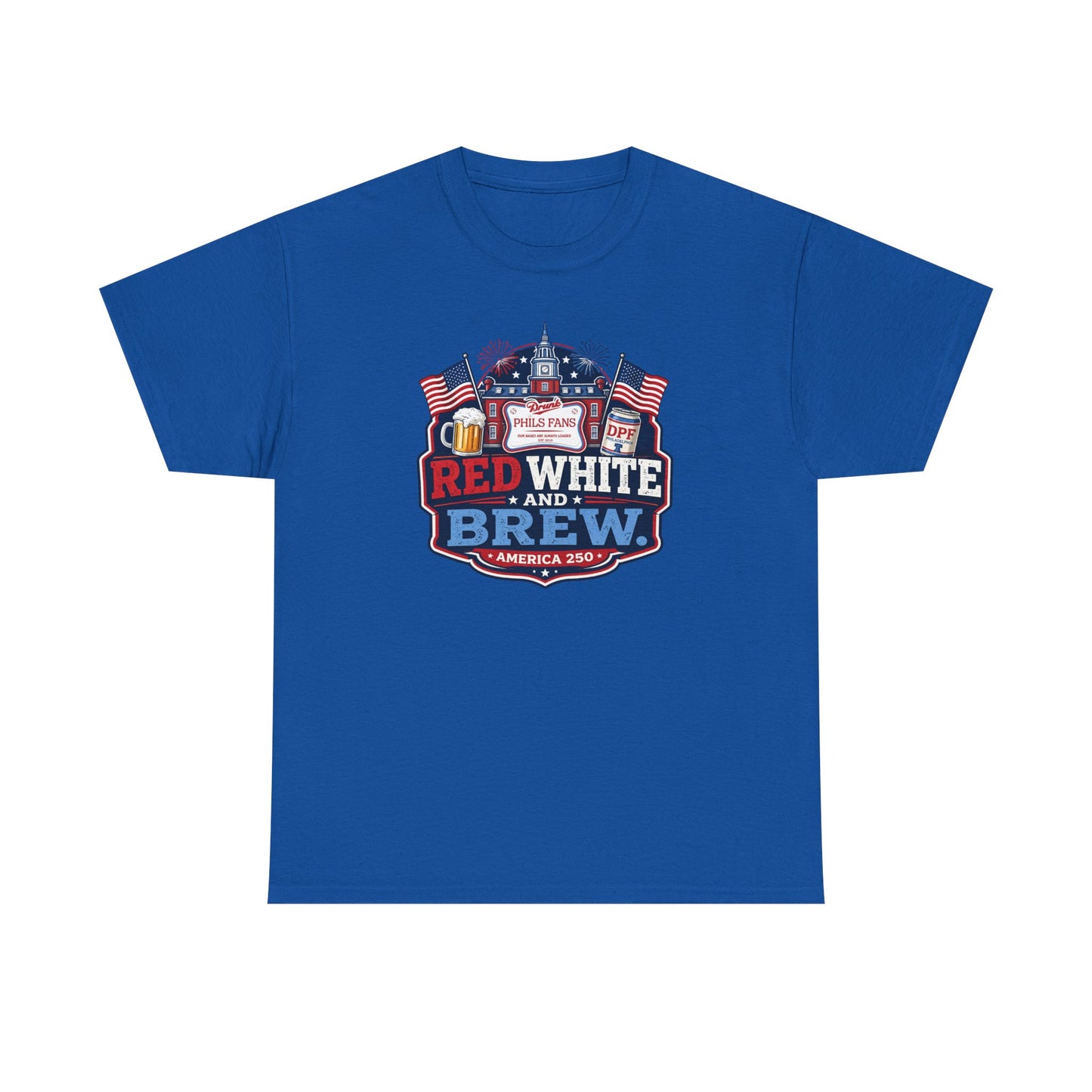 DPF Red White and Brew Tee - Patriotic 4th of July T-Shirt