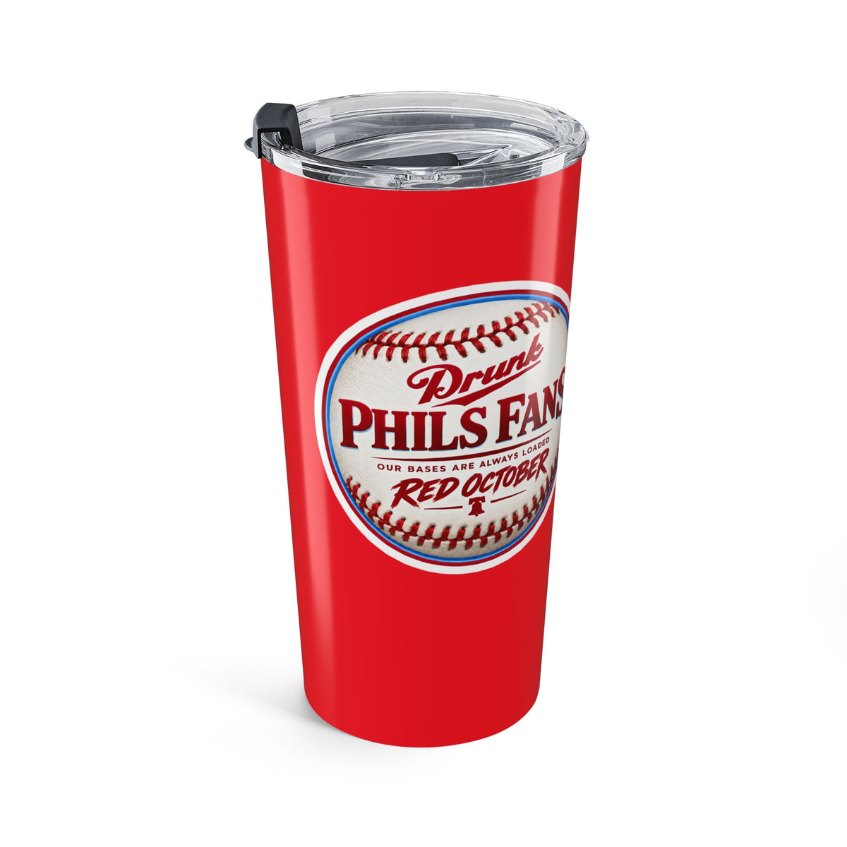 20oz DPF Red October Baseball Tumbler – Insulated Travel Cup for Fans
