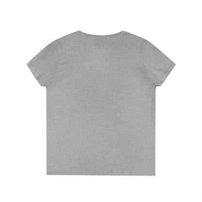 Ladies' V-Neck T-Shirt — Vintage DPF Baseball Logo Graphic Tee