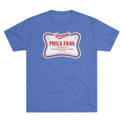 Drunk Phillies Fans Crew Tee, Unisex Sports Shirt, Baseball Game Apparel, Fun Fan Gear, Perfect for Gameday Parties