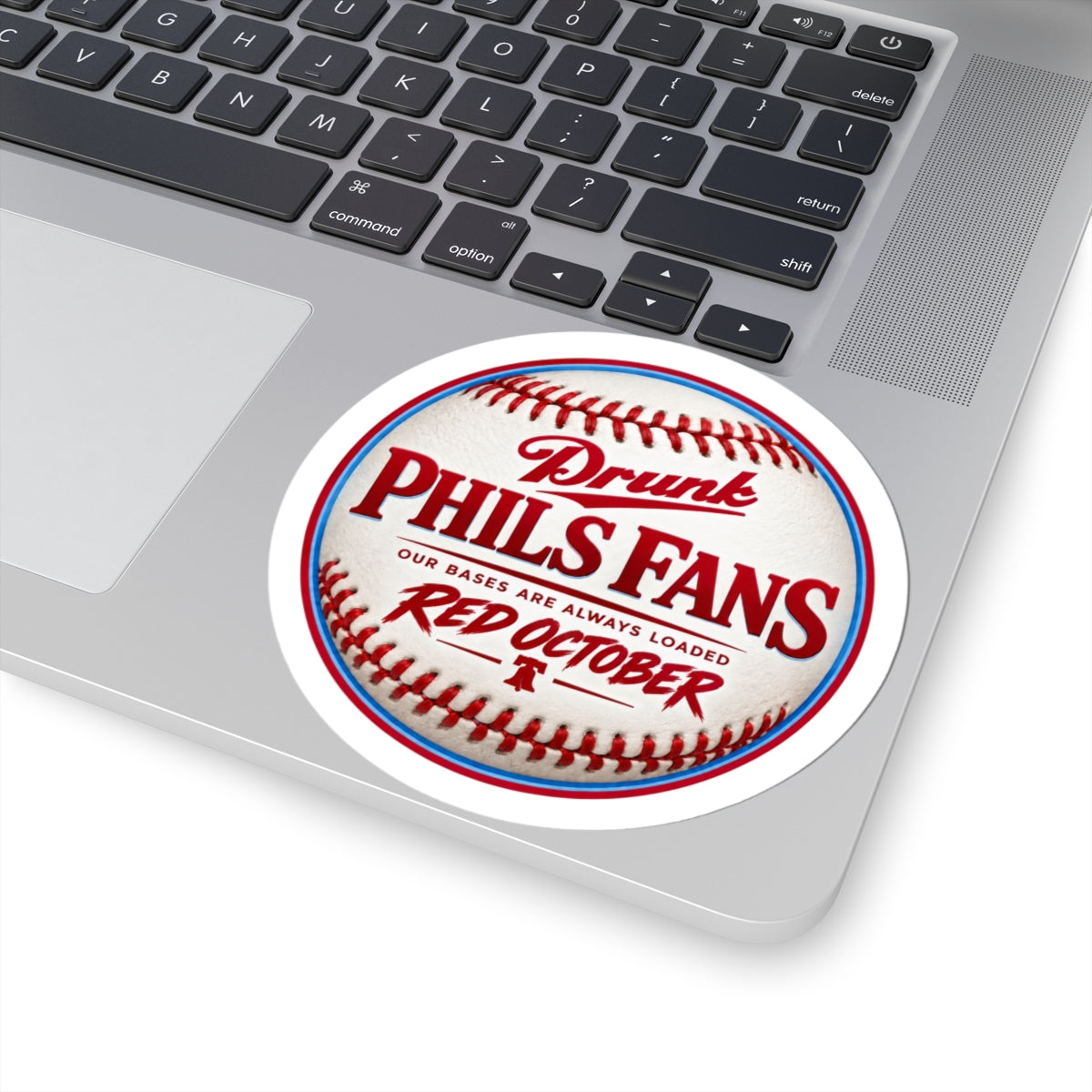 Baseball Sticker — “Drunk Phils Fans / Red October” Kiss-Cut Sticker