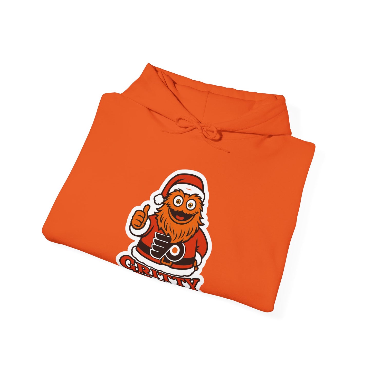 DFF Gritty Claus Hoodie — Funny Philadelphia Mascot Santa Holiday Sweatshirt