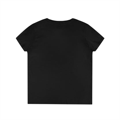 Ladies' V-Neck T-Shirt — Vintage DPF Baseball Logo Graphic Tee