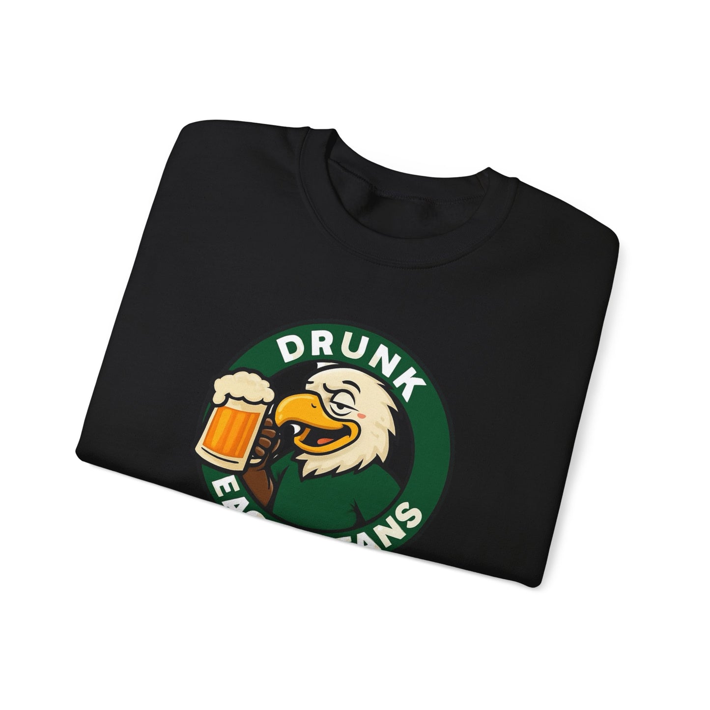 Eagles 'Drunk' Mascot Crewneck Sweatshirt — Funny Beer Fan Pullover
