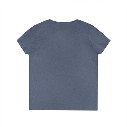 Ladies' V-Neck T-Shirt — Vintage DPF Baseball Logo Graphic Tee