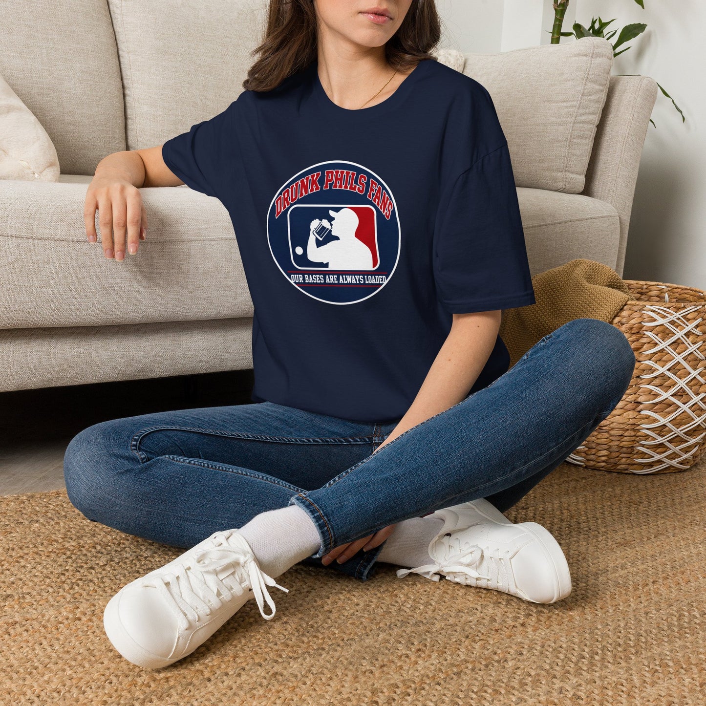 Drunk Phils Fans Baseball Tee — Funny Phillies Drinking Shirt