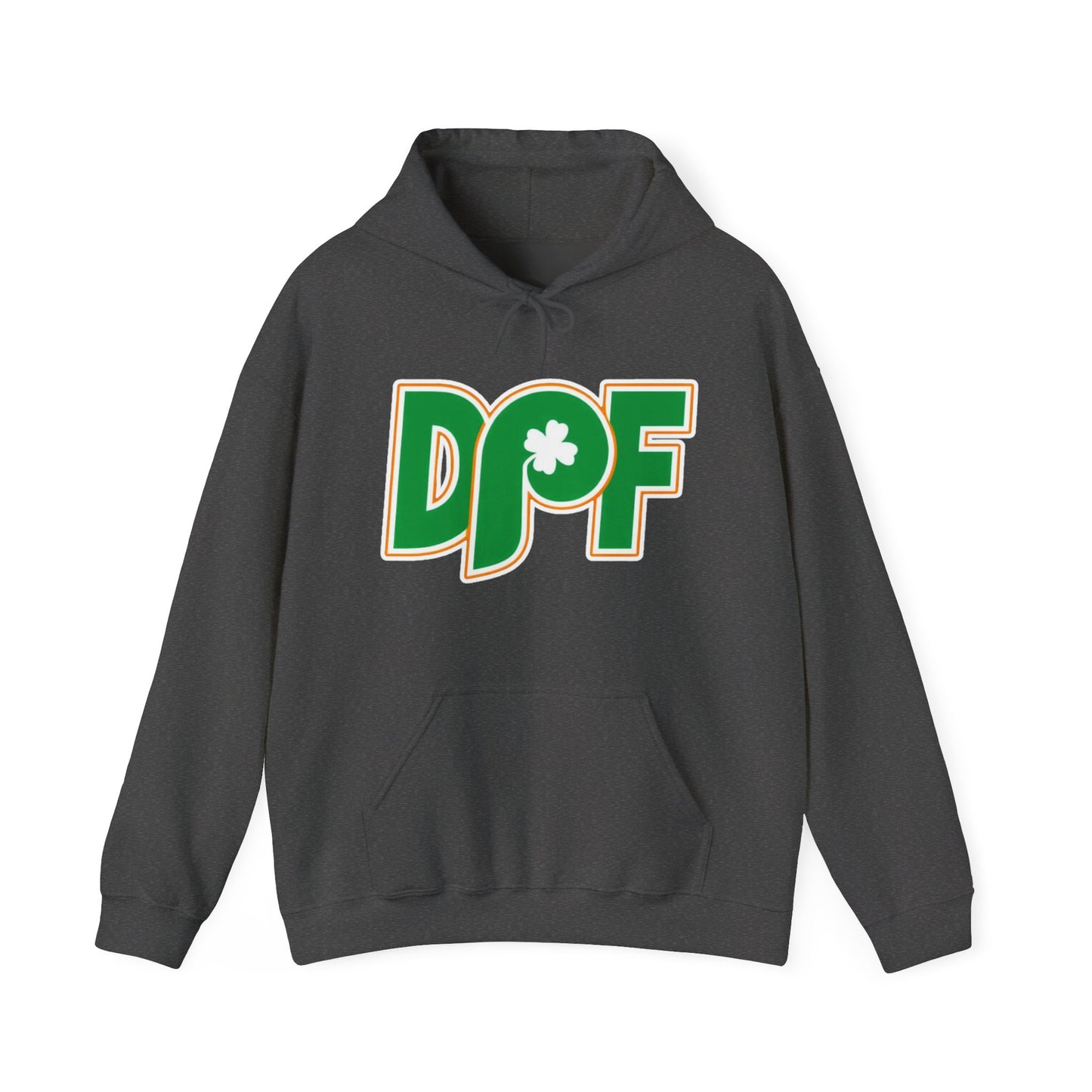 DPF Shamrock Hoodie — St. Patrick’s Day Green Logo Sweatshirt
