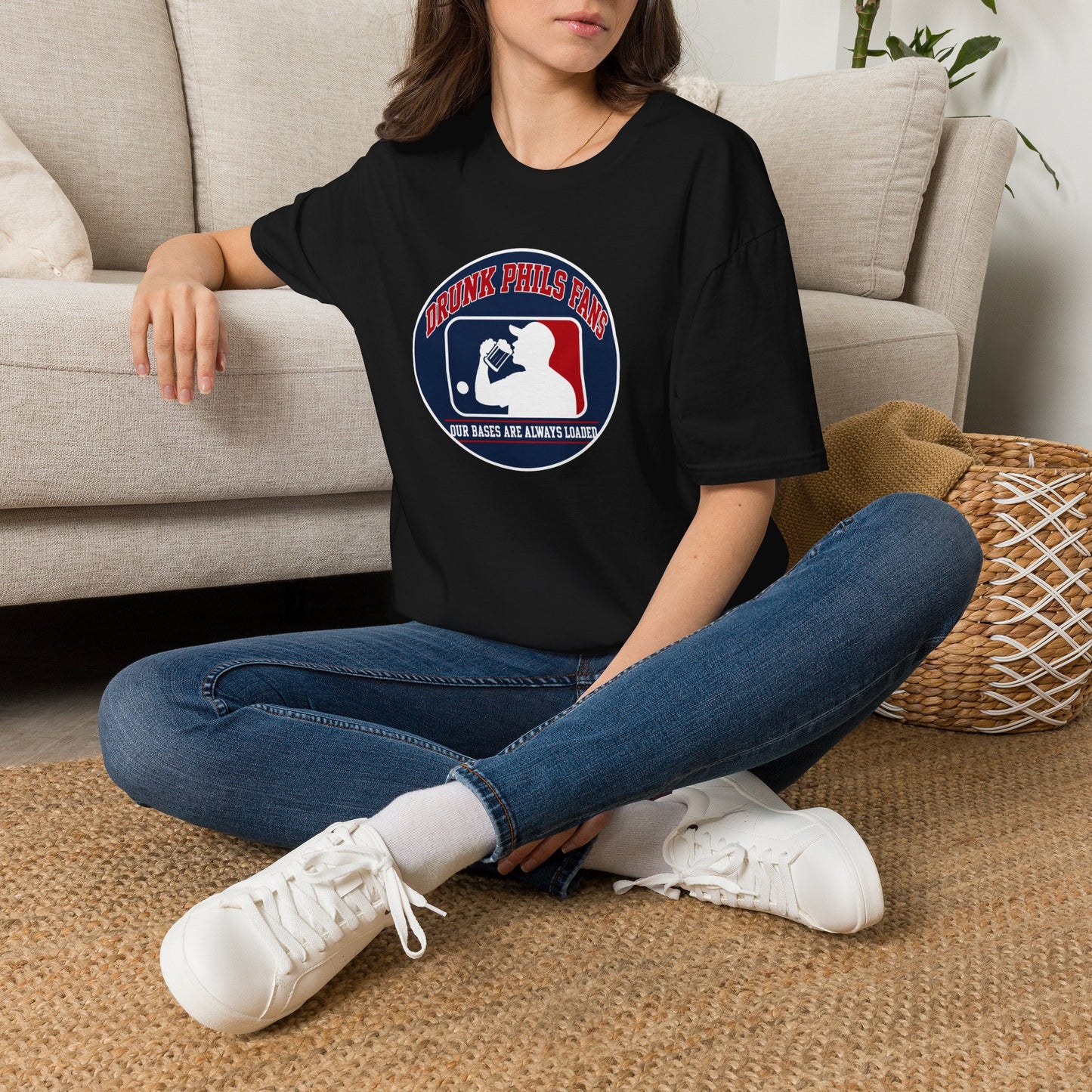 Drunk Phils Fans Baseball Tee — Funny Phillies Drinking Shirt