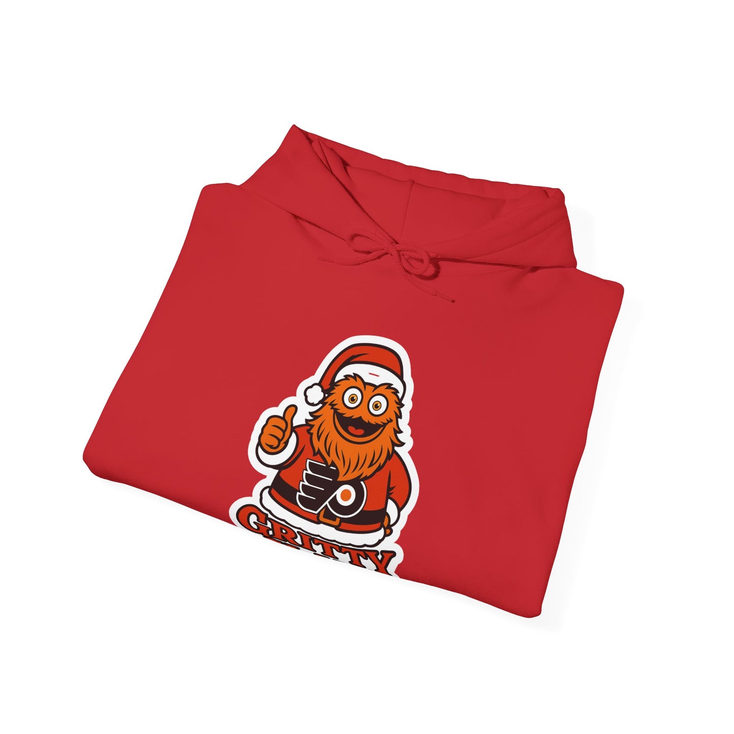 DFF Gritty Claus Hoodie — Funny Philadelphia Mascot Santa Holiday Sweatshirt