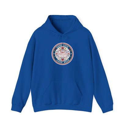 DPF Hex Hoodie — Good Luck & Good Beer Vintage Logo Hooded Sweatshirt