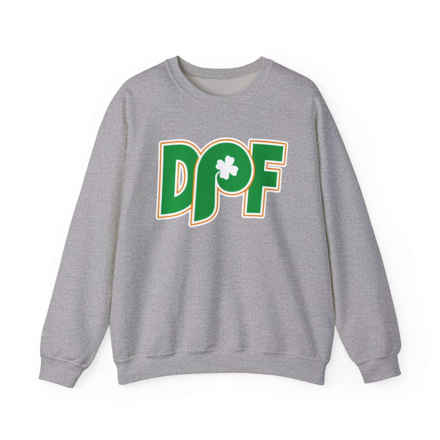 DPF Shamrock Crewneck Sweatshirt — St. Patrick’s Day Green Logo Pullover