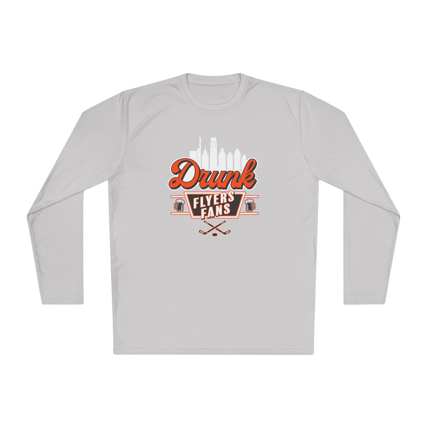 Drunk Flyers Fans Long Sleeve Tech Tee - Unisex Lightweight Sports Apparel