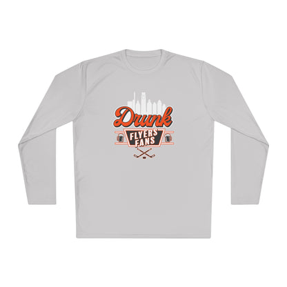 Drunk Flyers Fans Long Sleeve Tech Tee - Unisex Lightweight Sports Apparel