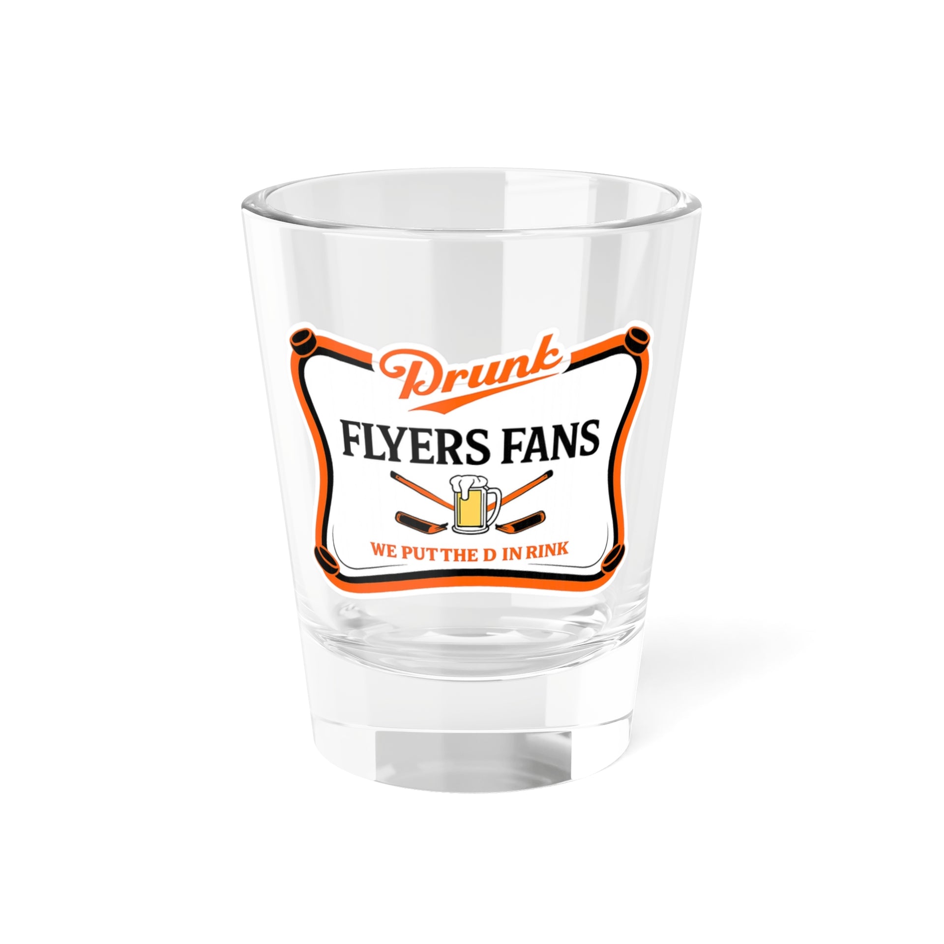 Drunk Flyers Fans Shot Glass — Funny Hockey Drinking Gift (1.5 oz) – Drunk  Phils Fans