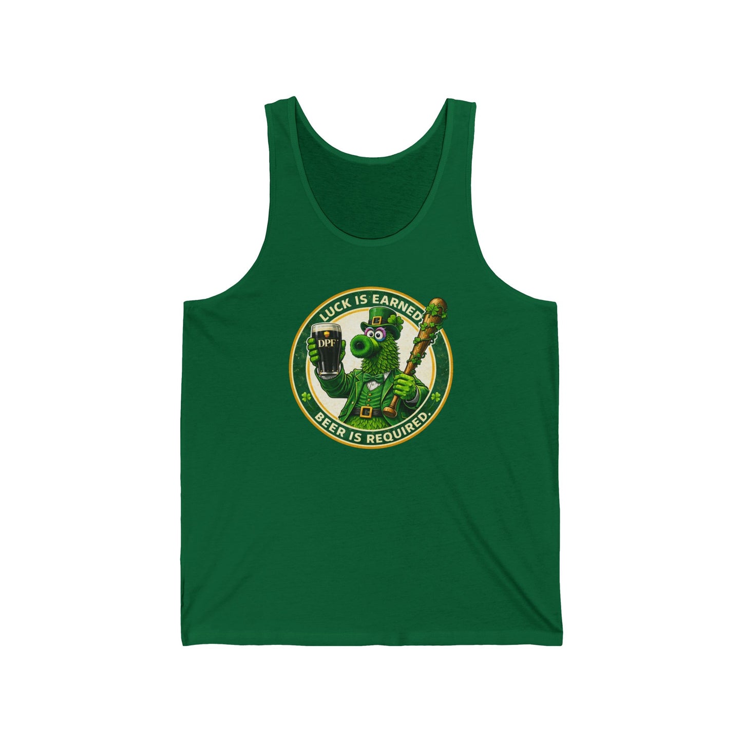DPF St. Patrick's Day Tank — “Luck Is Learned, Beer Is Required” St. Patrick’s Day Music Tee