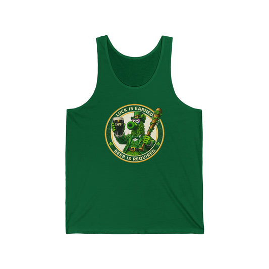 DPF St. Patrick's Day Tank — “Luck Is Learned, Beer Is Required” St. Patrick’s Day Music Tee