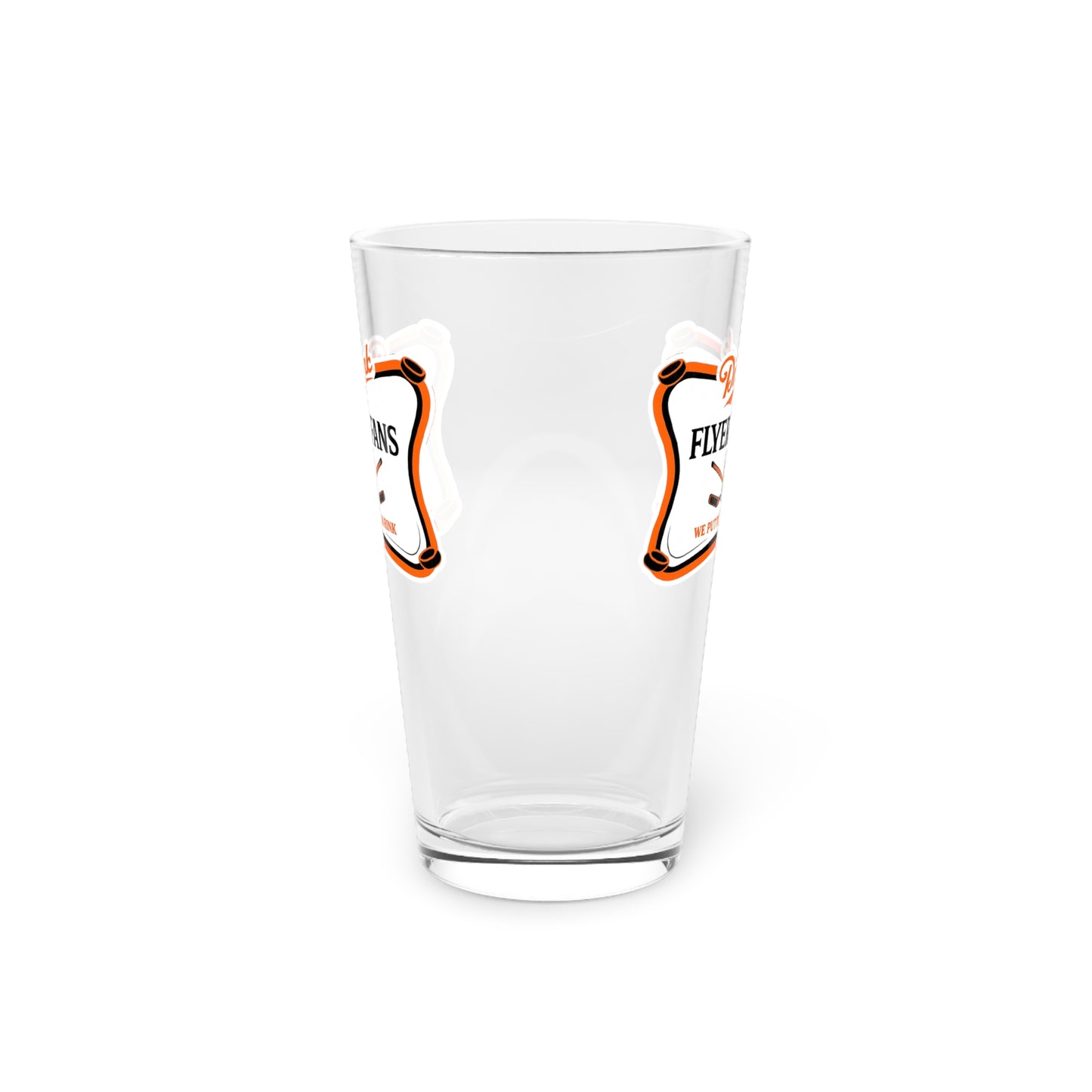 Drunk Flyers Fans Pint Glass — "Drunk Flyers Fans" 16oz Beer Glass