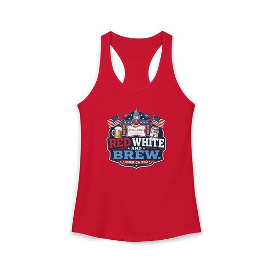 DPF Red, White, and Brew - Women's Ideal Racerback Tank