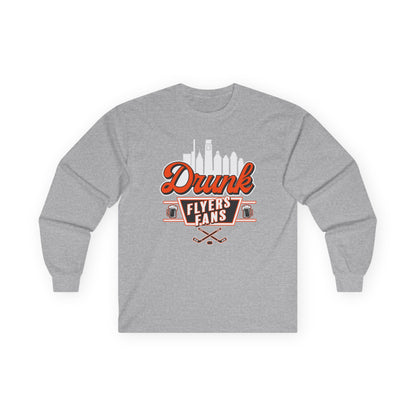 Drunk Flyers Fans Long Sleeve Tee - Unisex Ultra Cotton Shirt for Hockey Lovers