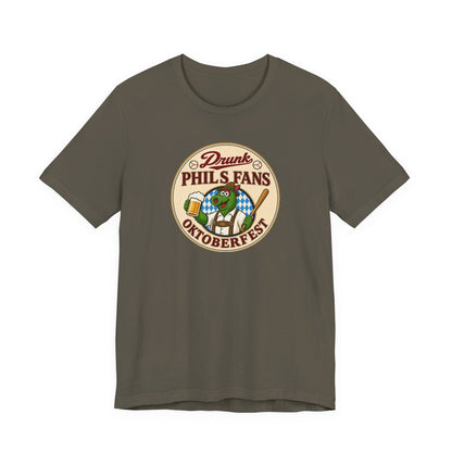 Drunk-natic Oktoberfest Drunk Phil's Fans Tee, Fun Graphic T-Shirt for Beer Lovers and Oktoberfest Goers