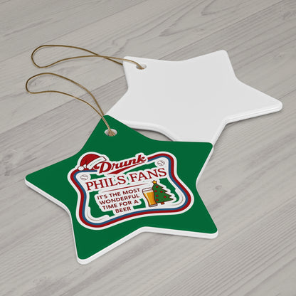 DPF Star Ornament — “Drunk Phil’s Fans: It’s the Most Wonderful Time for a Beer” Holiday Decor