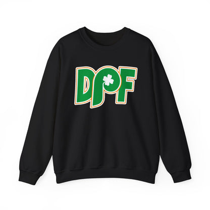 DPF Shamrock Crewneck Sweatshirt — St. Patrick’s Day Green Logo Pullover