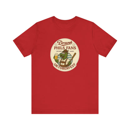 Drunk-natic Oktoberfest Drunk Phil's Fans Tee, Fun Graphic T-Shirt for Beer Lovers and Oktoberfest Goers