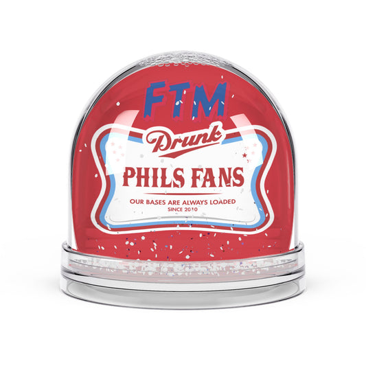 DPF Snow Globe | FTM Drunk Phillies Fans | Unique Sports Memorabilia, Holiday Gift, Collectible Decor, Fan Keepsake