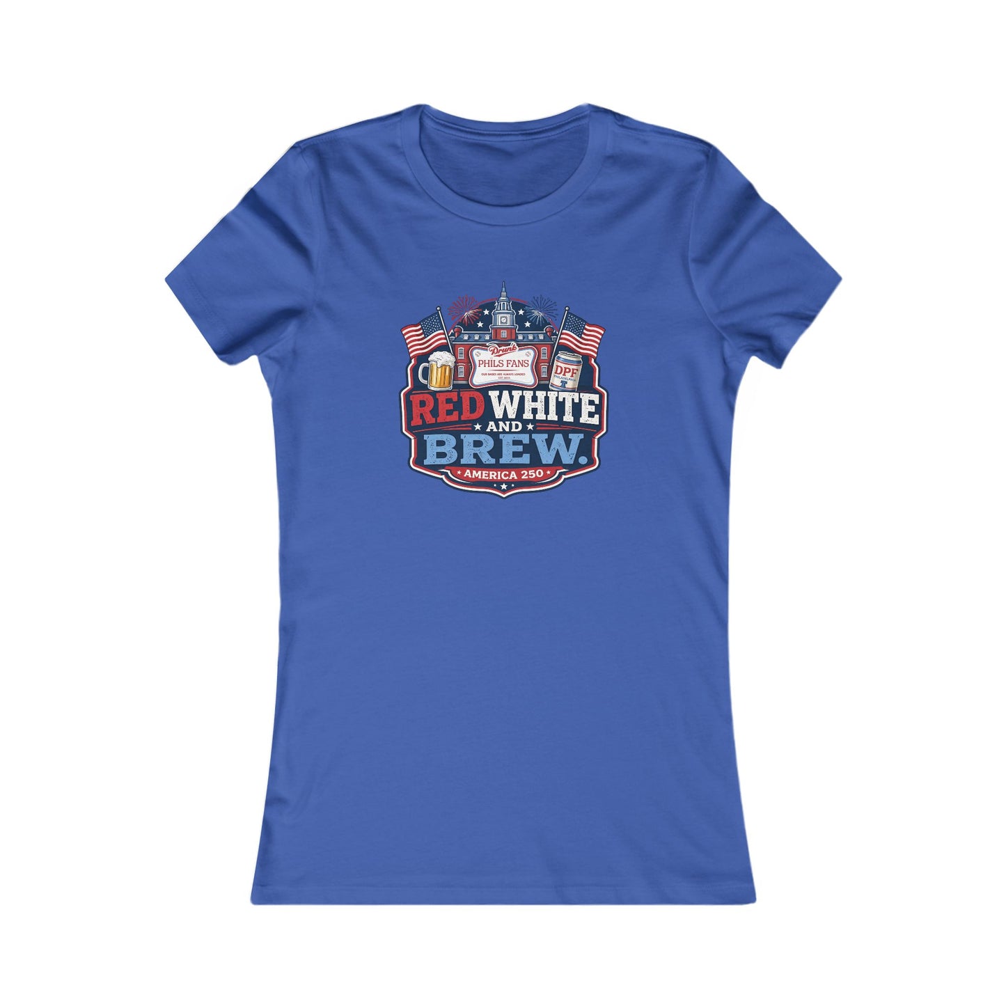 Patriotic "Red White and Brew" Women's Tee — 4th of July Beer Festival Shirt