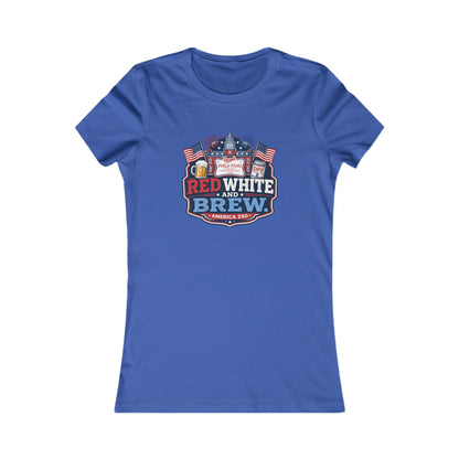 Patriotic "Red White and Brew" Women's Tee — 4th of July Beer Festival Shirt