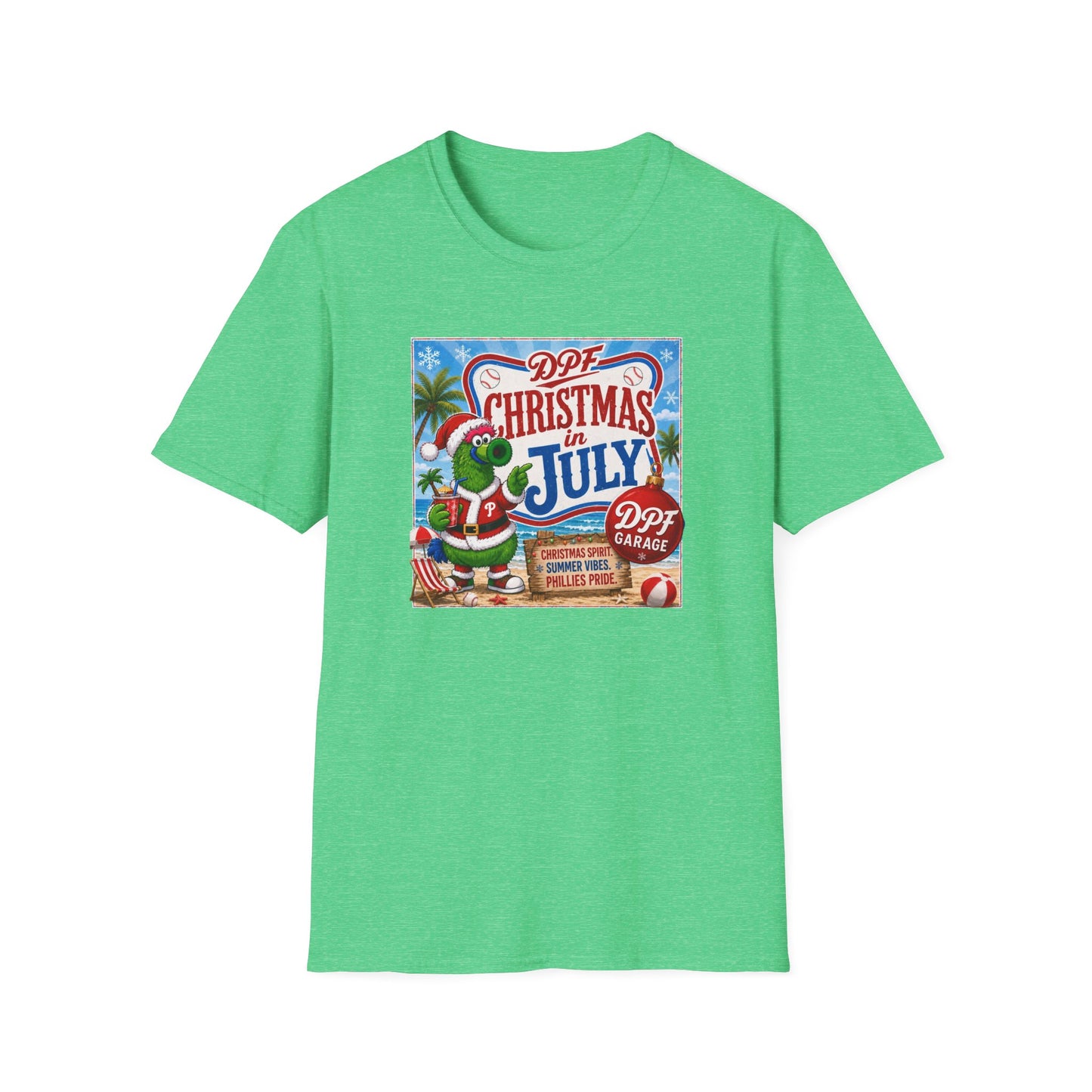 DPF Christmas in July T-Shirt — Retro Tropical Holiday Tee