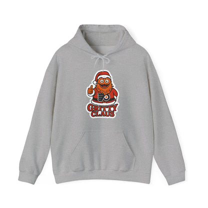 DFF Gritty Claus Hoodie — Funny Philadelphia Mascot Santa Holiday Sweatshirt