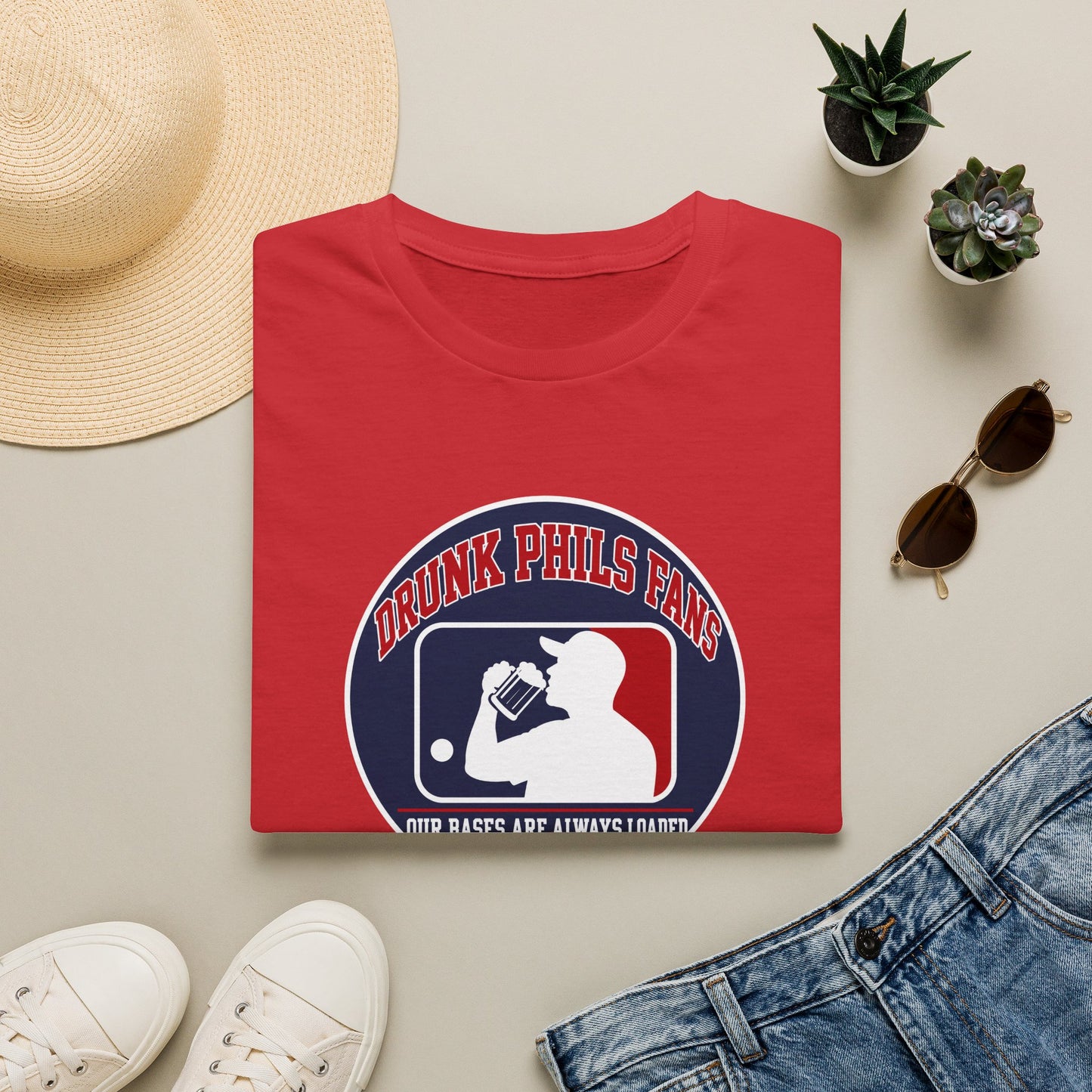 Drunk Phils Fans Baseball Tee — Funny Phillies Drinking Shirt