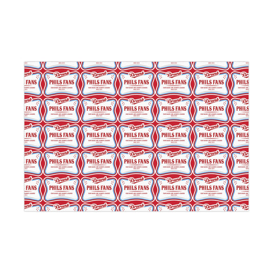 Gift Wrap Papers for Sports Fans, Unique Party Wrapping Paper, Phillies Theme Gift Wrap, Fun Celebration Supplies, Birthday Wrapping, [...]