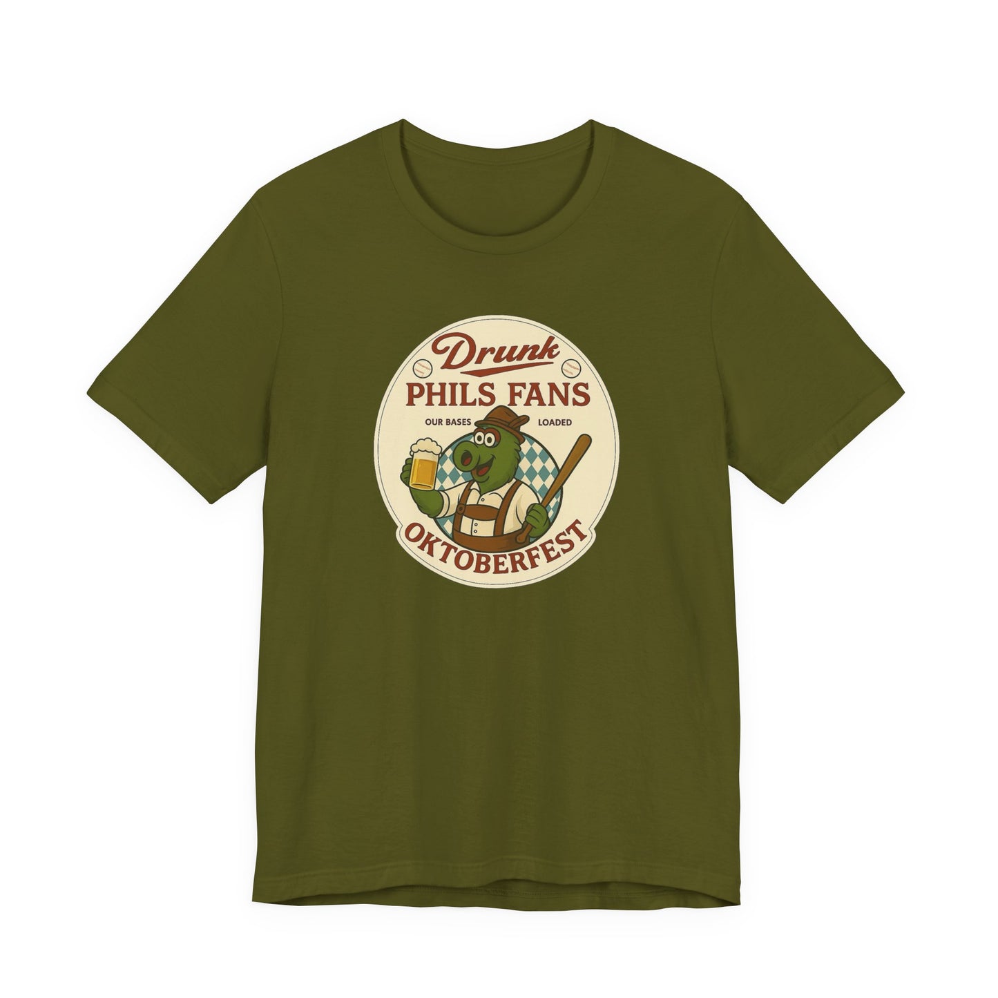 Drunk-natic Oktoberfest Drunk Phil's Fans Tee, Fun Graphic T-Shirt for Beer Lovers and Oktoberfest Goers